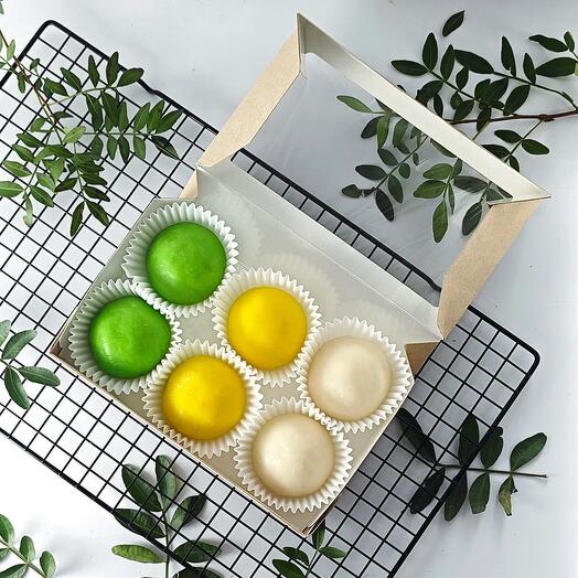 Mochi 6 assorted pieces (watermelon\melon, mango\passion fruit, creamy kiwi)