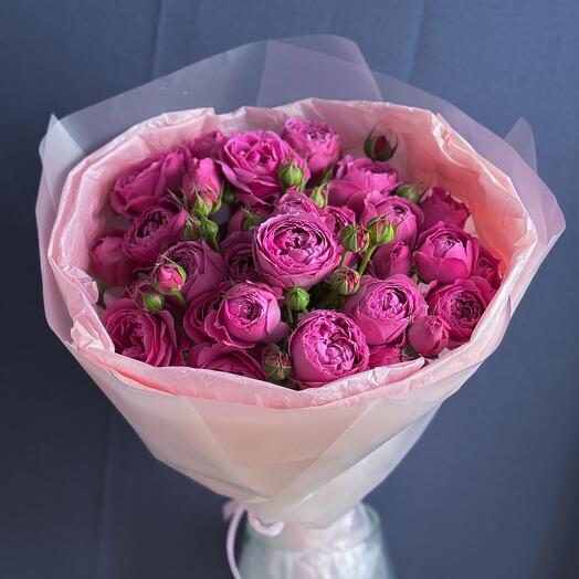 Roses, bush peony-shaped bright 7 pieces