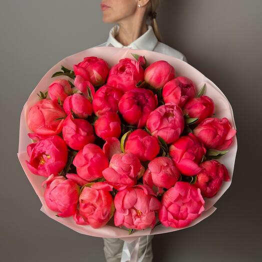 Коралловые Пионы 25 шт