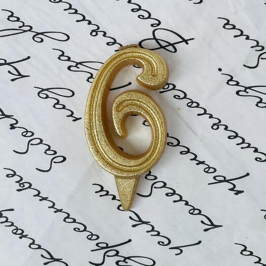 Свеча-цифра 6