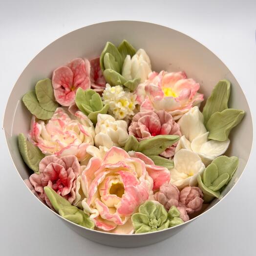 Зефирные цветы в малой коробке