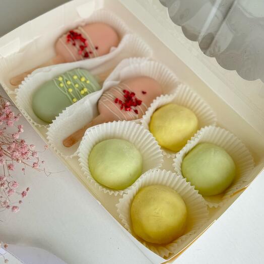 Ассорти из Моти и картошки / японский десерт / пирожное картошка / десерты на 8 марта / десерты для нее