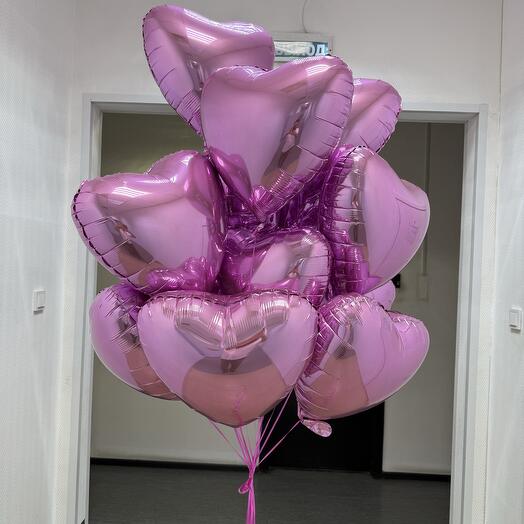 Сердца фольгированные 15шт