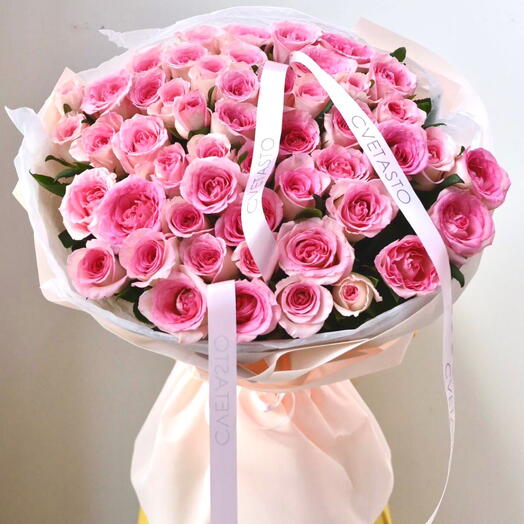 51 розовая роза