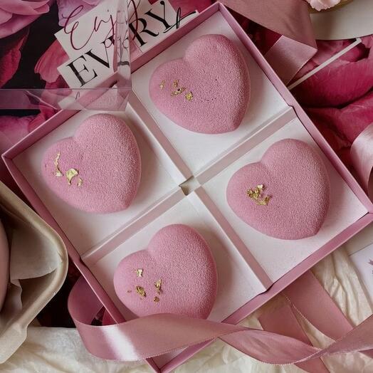 Муссовые пирожные "Сердце" 4 шт