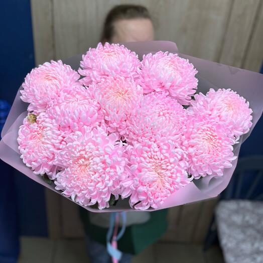 Букет из пышных хризантем 11 шт