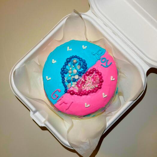 Бенто торт на гендер пати , узнать пол малыша сердечко