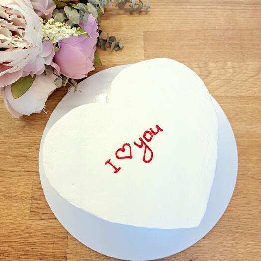 Торт Сердце 1кг. Для девушки, для мамы, для жены, для мужа, для подруги,  к 14 февраля с вашей надписью