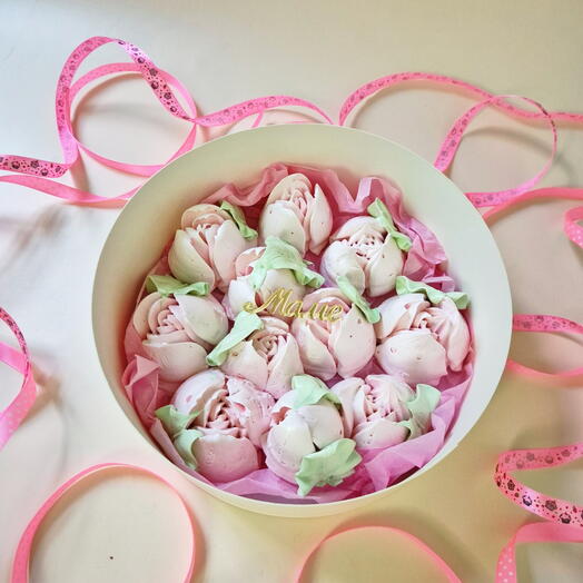 Зефирные тюльпаны, размер М, для мамы, сестры, жены, коллеги, бабушки