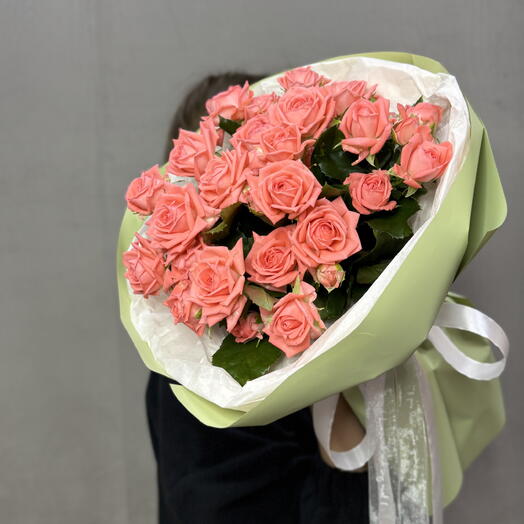 Милейшие кустовые оранжевые розы Барбадос