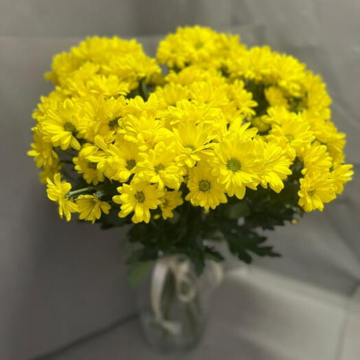 Жёлтый лучик 💛Букет с жёлтой хризантемой ! Хризантема Дофаминовый букет Ромашки