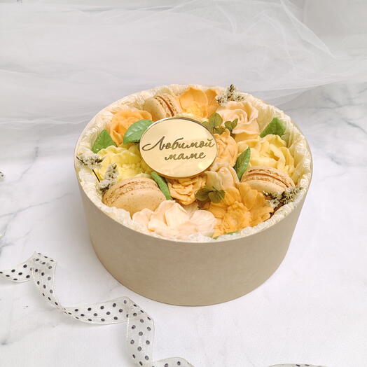 Цветы из зефира в коробочке