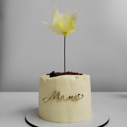 Мини бенто Вишня шоколад, желтый цветок