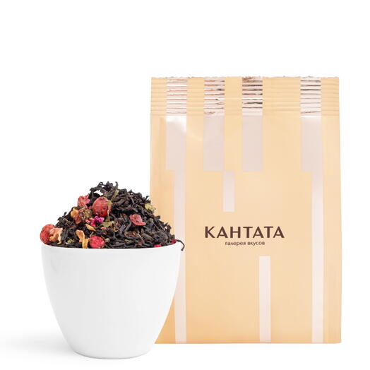 Чай черный "Красная смородина" 50гр, Кантата