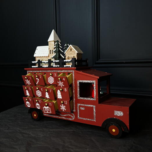 Новогодняя машина адвент-календарь для конфет на 24 дня