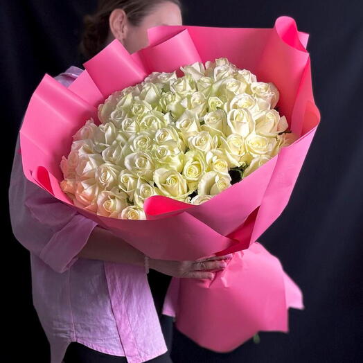 51 белая Роза 60см