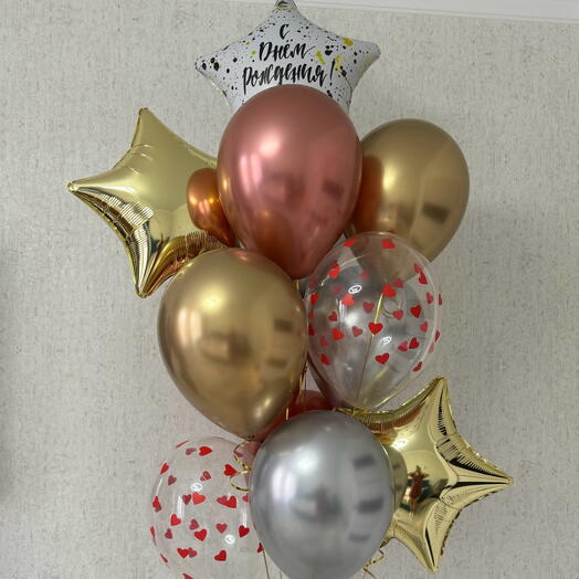 Набор шаров с днем рождения