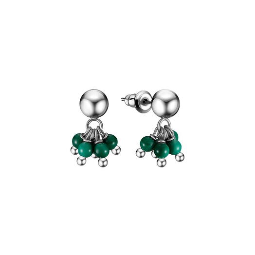 Серьги из натурального камня BASIC BABY GREEN на подарок, для неё, дочери, сестре, любимой