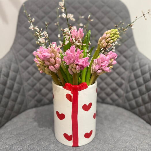 Hyacinths in a vase