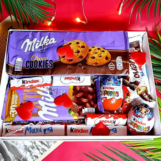 Набор сладостей kinder и Milka «Любимая»