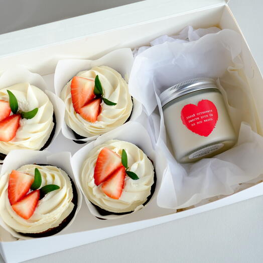 Набор капкейков с арома-свечей