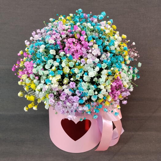 Радужная гипсофила в коробке🌷