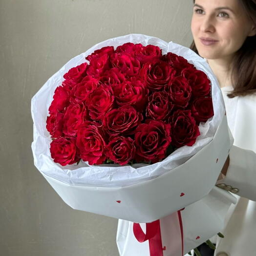 ️️🌹25 красных роз