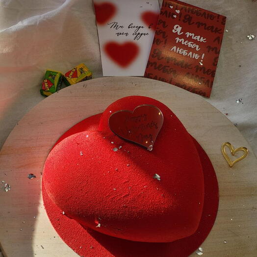 Муссовый торт сердце