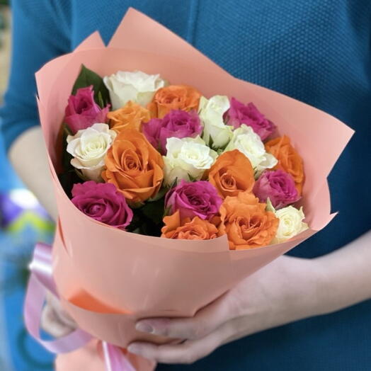 Ramo de 19 rosas kenianas