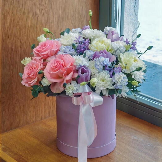 Цветы в коробке "Весенний сад"