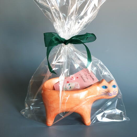 Candy Bowl Red Cat