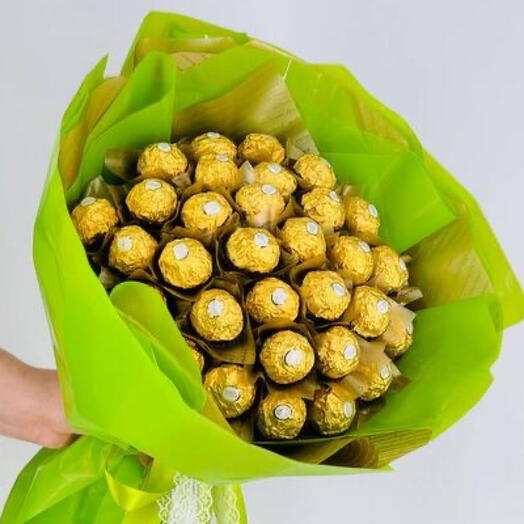 Съедобный букет из конфет Ферреро Роше Ferrero Roche