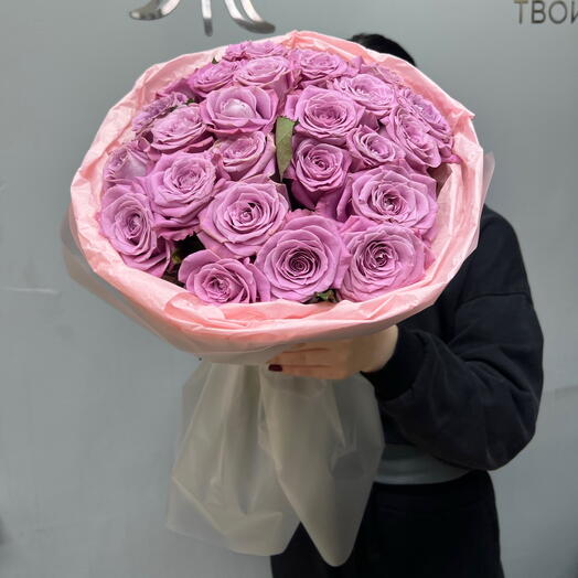 Букет из 25 ароматных роз 💜