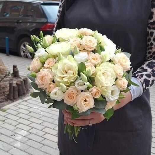 Ramo de flores de boda para novia Ecuador arbusto peonía rosa, eustoma, rosa Ecuador, eucalipto boutonniere como regalo