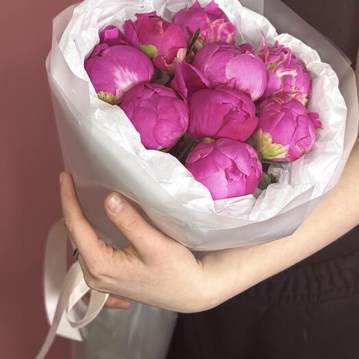 Пиономания 😍 9 пионов малиновых