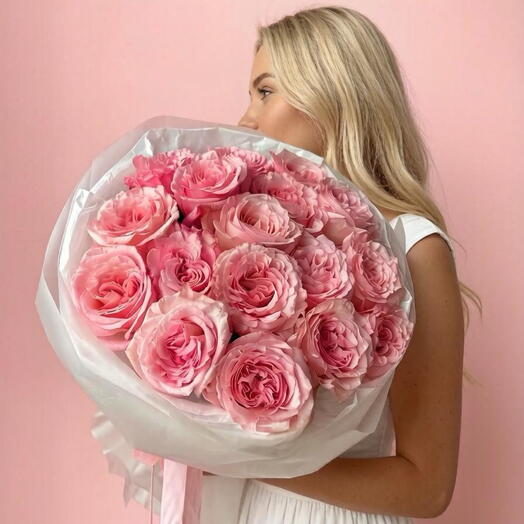 Моно букет из ароматных роз Pink O‘xara