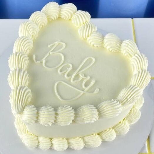 Торт ламбет в форме сердца на гендер пати "Baby"