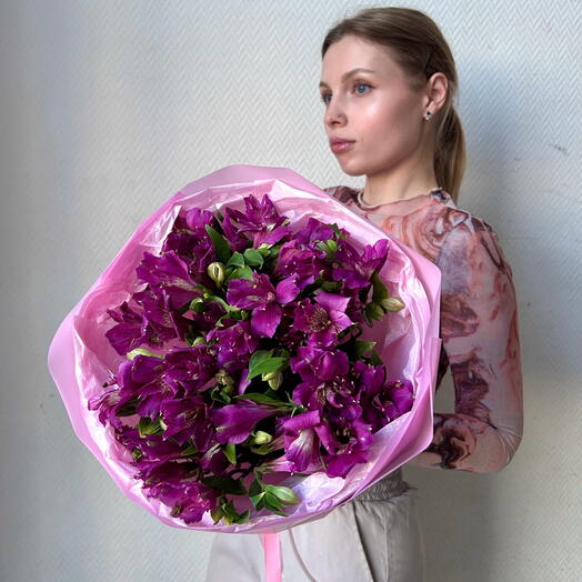 Букет фиолетовая альстромерия 💜, арт 09 Flower Perfect