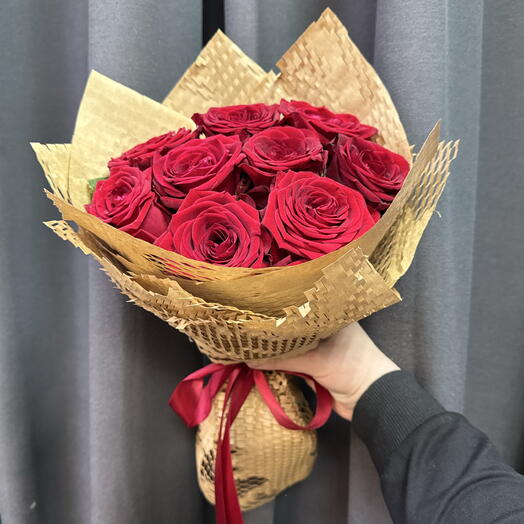 Красные розы ( 9шт )