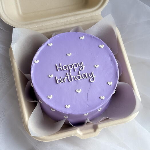 Бенто «Happy birthday» фиолетовый