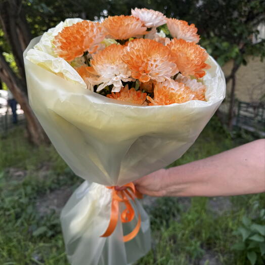 🌸Милый букет Комплимент из 3 кустовых хризантем