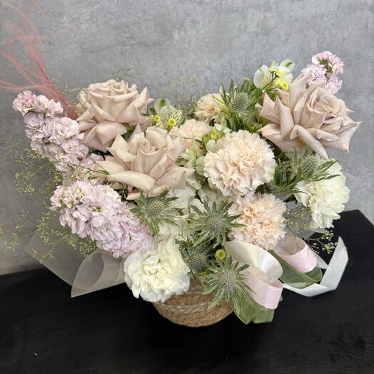 Корзина с цветами Wedding day