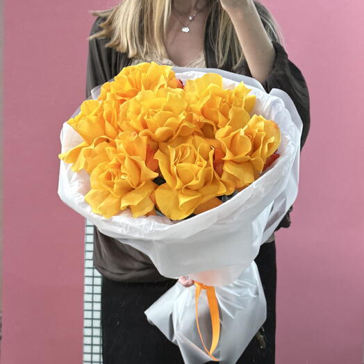 Букет из оранжевых французских роз🧡
