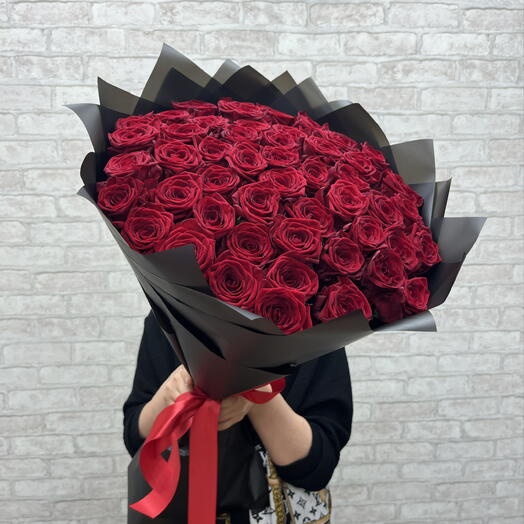 51 красная роза 🌹 60 см