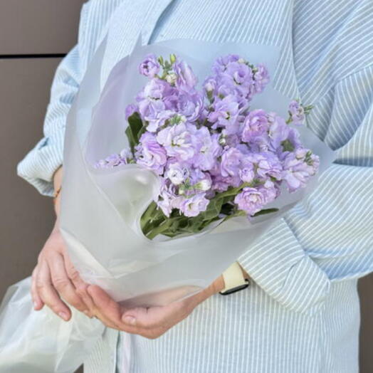 Букет из 5 веток кустовой ароматной  Матиолы💜