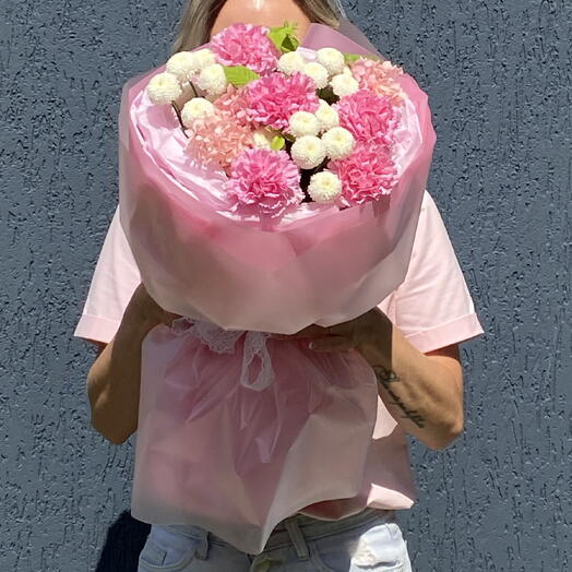 Букет «Ярко-розовый взрыв»💞