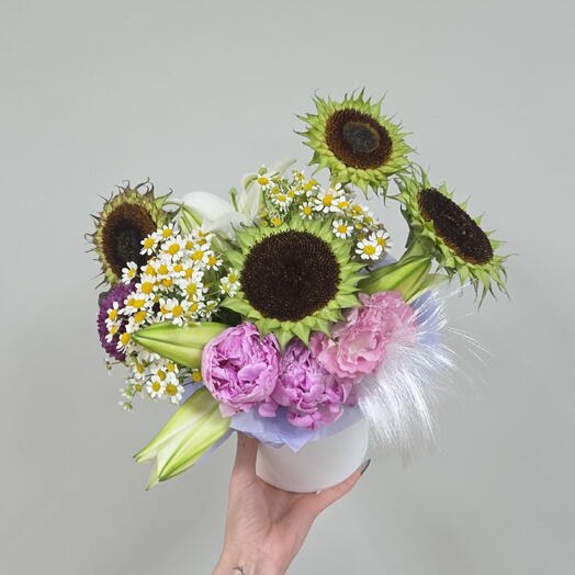 Коробка с подсолнухами