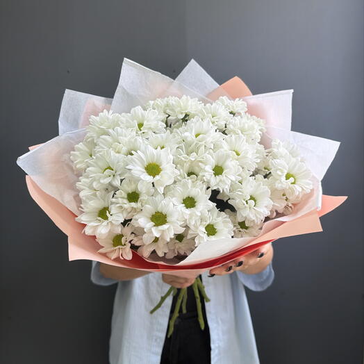 7 кустовых ромашек в букете💕☺️