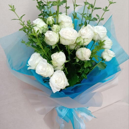 Spray Roses in Blue Style