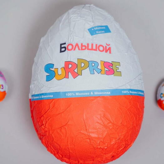 Большое шоколадное яйцо 35см. Big+ (ПИНЬЯТА)